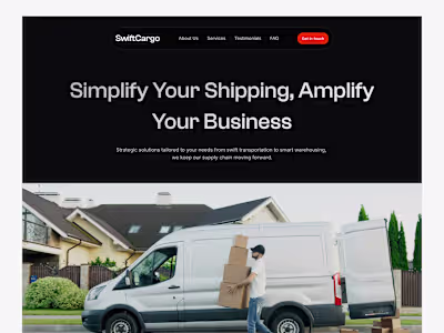 SwiftCargo (Logistics Landing Page)
