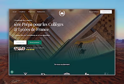 Académie des Lauriers ✧ Framer Website
