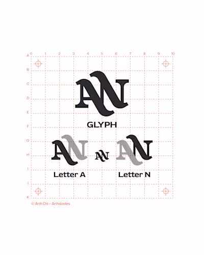 AN NA monogram typography Exclusive