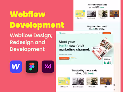 Webflow development focused on responsive layouts, clean str...