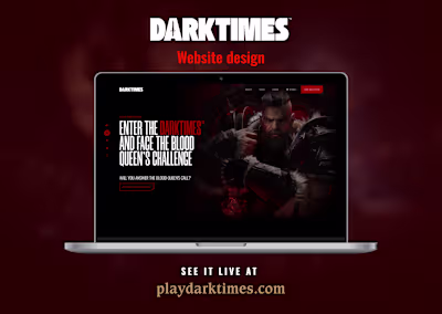 DarkTimes website design