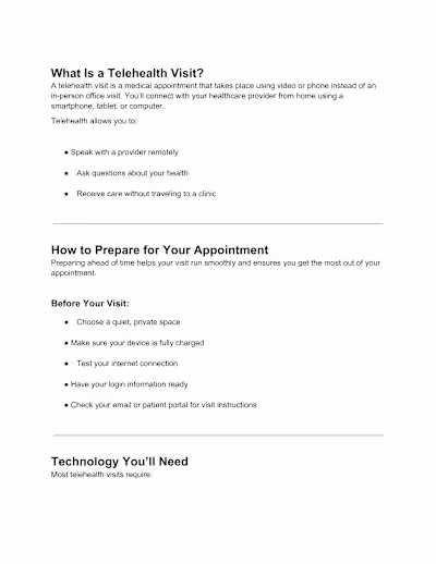 Telehealth Patient Education Starter Kit
