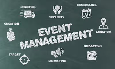 Infographic fundraising pitch deck for an event company 