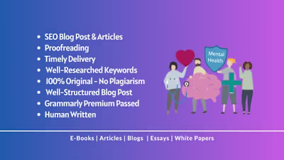 Seo-friendly and 100% Seo-optimized content or article