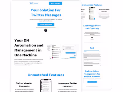 Landing page for Tweetext