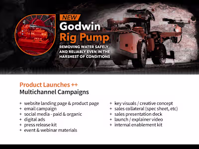 Multichannel product launch campaign for global mining sector