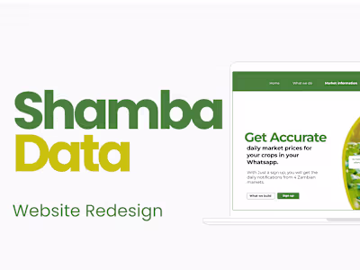 UX/UI Website (Shamba Data) 