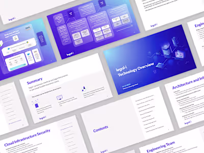 Sleek presentation design for an insurance tech startup