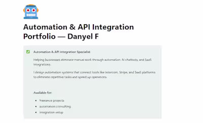 This portfolio showcases automation systems