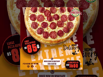 Social Media Content Creation Pizza Extreme Restaurant on Behan…