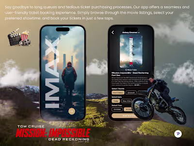Movie Theatre Mobile application ui design