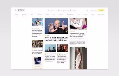 Frontend revamp of a weekly French cultural magazine