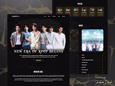 AI Kpop Music Band Website | Web design | UI/UX | Landing Page …