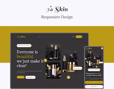 9's Skin - Skincare Products | Responsive Design | Landing Page