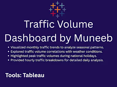 Traffic Volume Dashboard by Muneeb