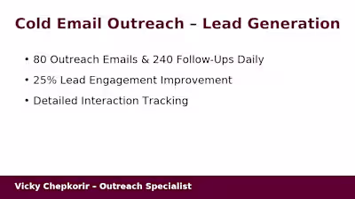 Cold Email Outreach – Lead Generation Campaign