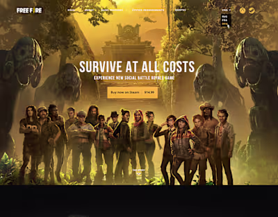 FreeFire Game Landing