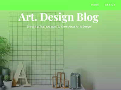 art and design Blog website