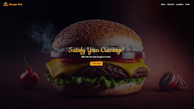 A Burger Hut website