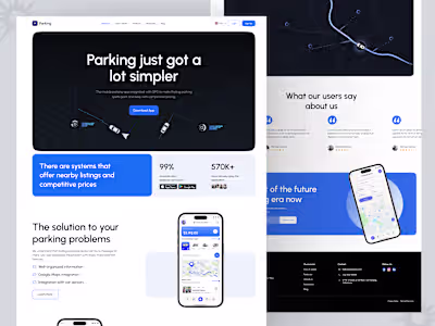 Parking Booking App & Website Design