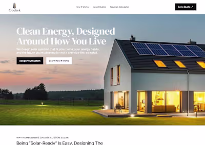 Hero-first thinking. Many solar landing pages jump straight ...