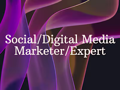 Social/Digital Media Marketers/Expert
