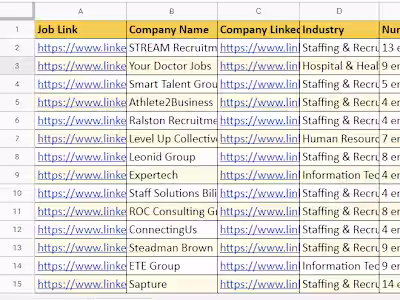 Hiring Companies - Linkedin Job Posting