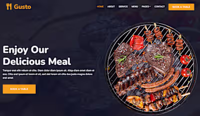 Gusto Restaurant Website