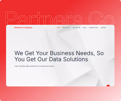 Website Design and Development for Partners in Company