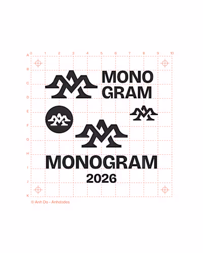 AM MA Monogram Typography Exclusive