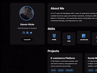 My Portfolio
Explore my work, social media profiles, and additio