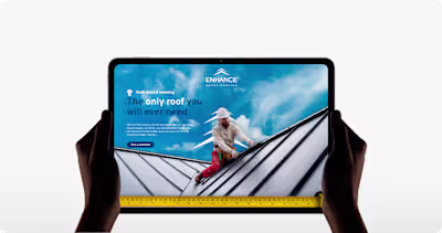 Landing page - UX/UI Design for a Responsive Roofing Website