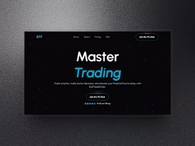BullTradeFinder | Multi page website in Framer 