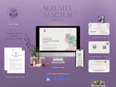 Whole Branding, Website, and Business Setup | Serenity Sanctum