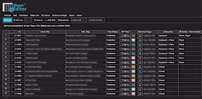 Wordpress Database for a Music Composer