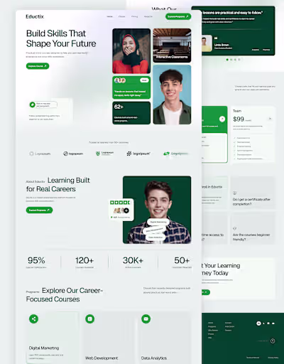 Eductix — Online Course Landing Page Design