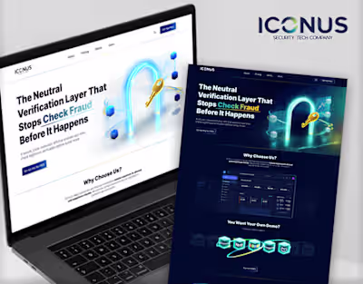 Iconus UI/UX Website Redesign Pages