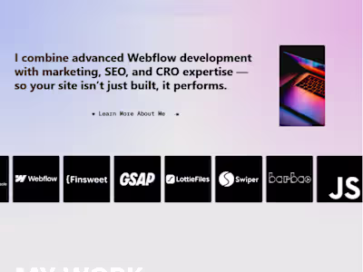 Webflow Website with Custom Animations