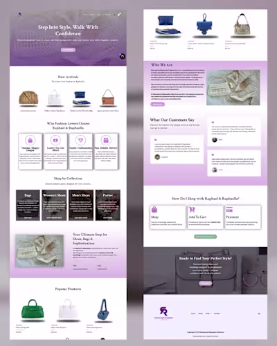 Raphael and Raphaella Online Store Development