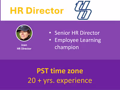 HR Director and Director Learning and Development