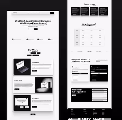 Design Agency Website - Light Theme