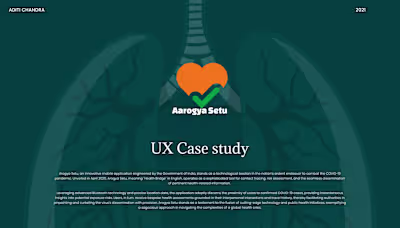 Aarogya Setu UX case study