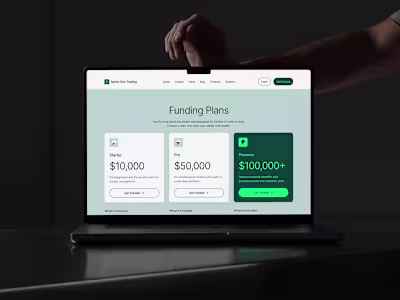 Web Design for a Prop Trading Firm (Figma & Framer)