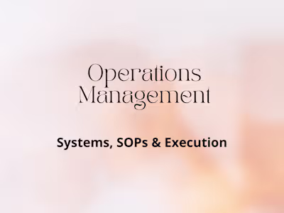 Operations Management & Systems
