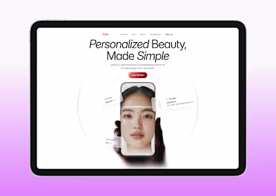 Landing Page Design | AI-Powered Skin Analysis