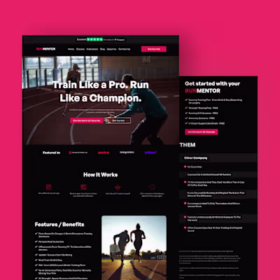 RUNMENTOR website design
