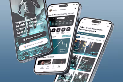 Health and Fitness Mobile App Design