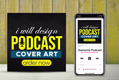 I will design a podcast cover art