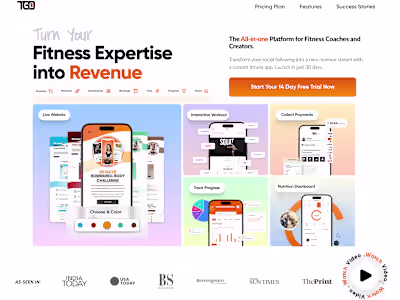 SaaS Fitness App Landing Page