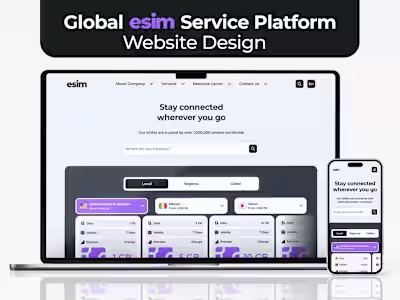 Global eSIM Provider Web Design